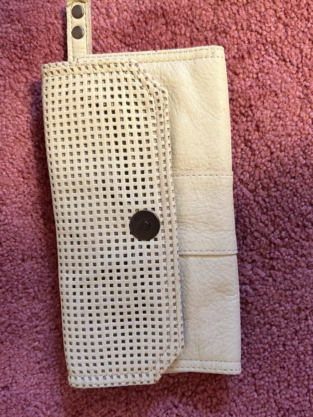 Linea Pelle off-white folding wallet. NWT